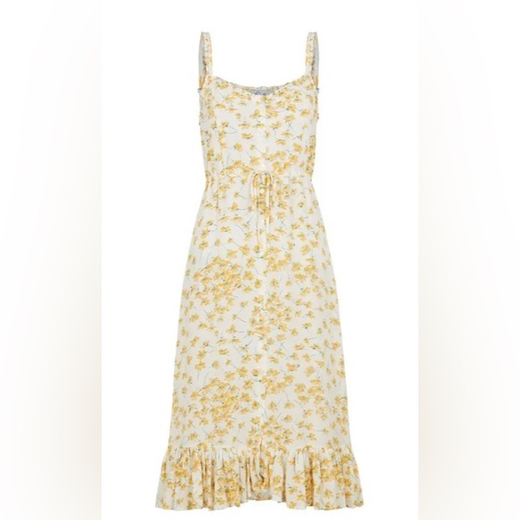 Rails Floral Print Button Front Midi Dress - Picture 3 of 6